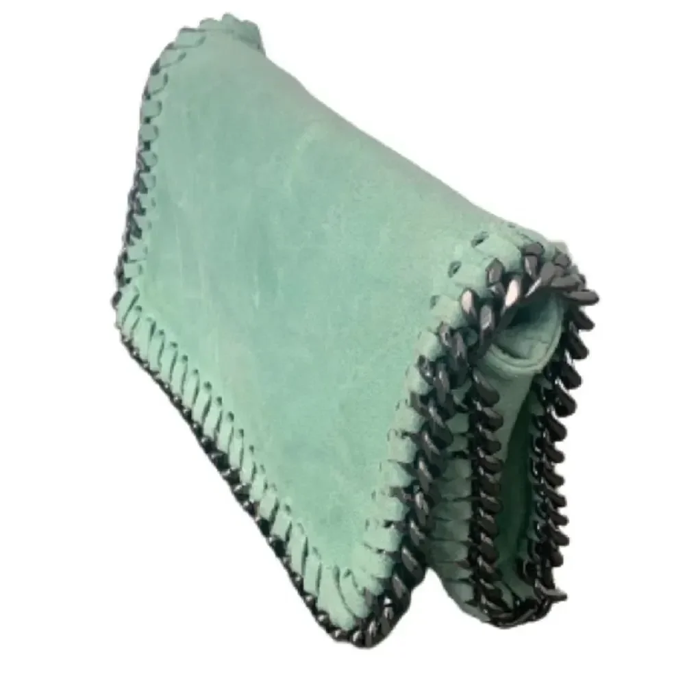 Borse In Pelle Stella Green Clutch & Crossbody Bag in Leather